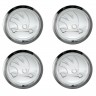 Заглушки для диска со стикером Skoda (64/60/6) хром 