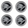 Колпачки на диски ВСМПО со стикером Skoda 74/70/9 черный 